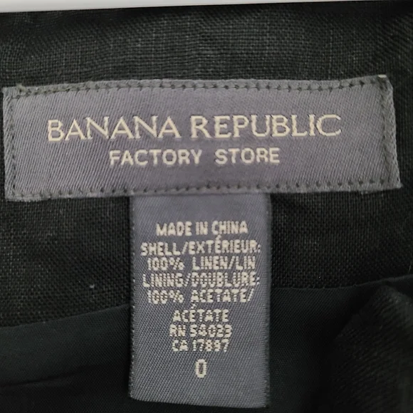 Banana Republic Factory Store 100% Linen Black color Dress - Picture 3 of 3